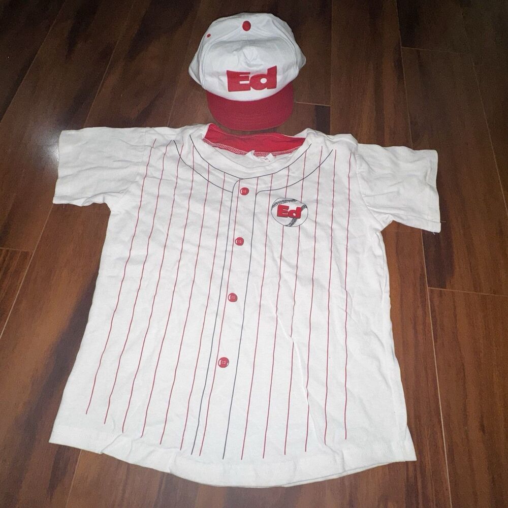 Vintage 1996 Ed Movie Promo Snapback Hat & Baseball Jersey MCA Universal Leblanc